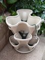 Mini-Garden Stacker- Stackable/Hangable All Season Planter- Indoor/Outdoor Stacking Flower Pot- Great Gardening Gift Idea For A Gardener - Color: Stone