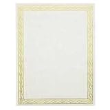 Geographics Products - Parchment Certificates, 11"x8-1/2", 12/PK, Serpentine Gold Foil - Sold as 1 PK - Create customized, personalized awards with these prestigious blank certificates printed on 60 lb. parchment paper. Certificate features a gold foil embossed border and is compatible with inkjet and laser printers, copiers, or hand calligraphy. Archival-quality certificates are acid-free and lignin-free. Each certificate is made with 30 percent post-consumer material.