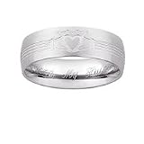 Personalized Men's Jewelry Claddagh Stainless Steel Wedding Band