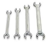 Westward 1EYF3 Flare Nut Wrench Set, 6 Pt, Metric, 4 PC