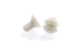 Craftech Isoplast Slot Flat Head Machine Screw 1/4-20, Natural Color
