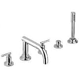 Grohe Atrio Roman Tub Filler w/ Trio Lever Handles , Personal Hand Shower - 25049-18034/25049