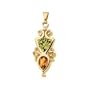 06.00Mm/06.00X04.00Mm 14K Yellow Gold Genuine Peridot And Citrine Pendant