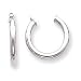 14k White Gold Polished Tube Hoop Earrings Jackets - JewelryWeb
