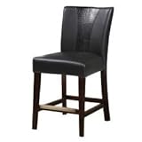 Black Faux Leather Parsons Counter Stool (Black / Merlot) (39"H x 19"W x 24 ....