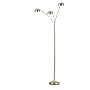 Adesso Domino Arc Lamp, Satin Steel