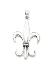 Sterling Silver Fleur de lis Pendant QC4503"
