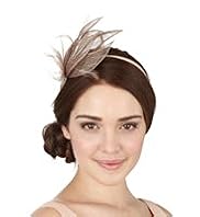 Feather & Mesh Leaves Diamanté Headband