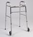 Walking Aid - 1 inch Tubbing, Dual Button folding walker, With 5 inch wheels Weight capacity of 250 lb.