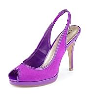Limited Collection Peep Toe Stiletto Heel Slingback Shoes