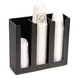 Black Cup/Lid Holder, 3 Columns, 12 3/4 x 4 1/2 x 11 3/4 (AVTVFPC1000)