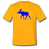 Gelbes Elch T-Shirt in XL