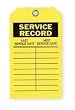 Industrial Grade 2RMU9 Inspection Tag, Service Record, Pk 10