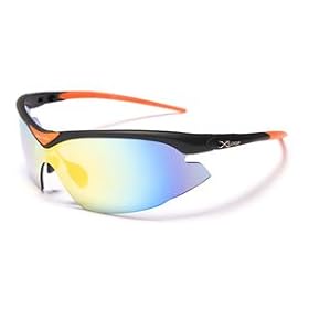 X Loop X63 Sunglasses Wrap Style UV400 Lens for Baseball, Softball, Cycling, Kayaking and All Active Sports