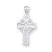 14k White Gold Celtic Cross Pendant