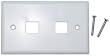 2 Hole for keystone Jack Wall Plate, White