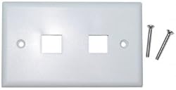 2 Hole for keystone Jack Wall Plate, White