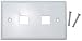 2 Hole for keystone Jack Wall Plate, White