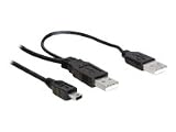 DELOCK Kabel USB Y 2x USB-A ST > mini USB 1,0m