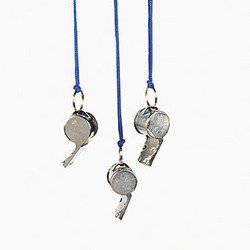 Metal Kids' Whistles (1 dz)