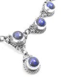 Review   / Bumpy Sterling Silver and BLUE LAPIS Hook Earrings