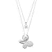 CZ Solitaire and Pave Swarovski Crystal Butterfly Necklace