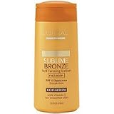 L'Oreal Sublime Bronze Self Tanning Lotion SPF 15 Light Medium (Quantity of 4)