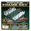 Limited Edition Wood And Glass 3 Game Set