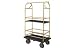 Bellman Condo Cart 40x25 Satin Brass Black Carpet, 4 Rubber Wheels