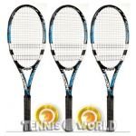 Tennisschläger Sparpaket Babolat Pure Drive Roddick x 3 + 200-Rolle L2