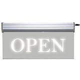 Open LED Clear Plexiglass Sign w/12V AC Adapter