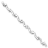 Sterling Silver 10 inch Fancy Polished Anklet - 10 inch