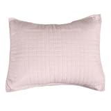 Nautica Mariner's Cord Quilted Waffle Checked Standard Pillow Sham Navy