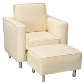 Jennifer Delonge Ava Toddler Chair and Ottoman-Ivory by Jennifer DeLonge