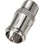 F Connector Quick-Disconnect Adapter - Nickel