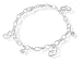 Fossil Silver Hearts and Cubic Zirconia Charm Bracelet