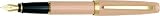 Aurora Style Gemstone Rose Quartz Medium Point Fountain Pen - AU-E12-QR