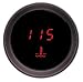 Red Heat Water Temperature Gauge 2 1/16 in. Red Display Black Bezel w/Sender