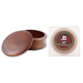 Kingsley Shave Bowl Dark Wood + Col. Conk Bay Rum Soap