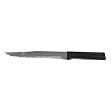 Rada Cutlery Serrated Slicer Knife, Made in USA, Dishwasher Safe Black Handle