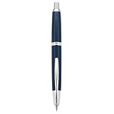 Pilot Vanishing Point Retractable Fountain Pen, Blue Carbonesque with Rhodium Accents, Medium Nib (60249)
