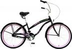 21TvkgvTy%2BL. SL160  GREENLINE 26 ALUMINUM Shimano INTERNAL 3 Speed Extended Deluxe Beach Cruiser Bicycle Bike   Ladies Black with Pink Wheels