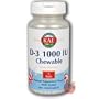 KAL - D-3 Peppermint - 1000 IU - 200 chewable tablets