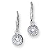 Sterling Silver CZ Leverback Earrings
