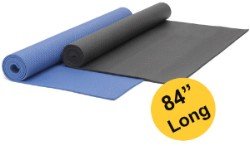YogaAccessories (TM) Extra Long 1/4” Deluxe Yoga Mat – Black