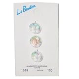 Crystal Clear Hologram Craft Buttons Size 1/2 (12mm) by Le Bouton - 3 Hook Buttons