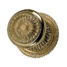 Sunburst Collection - Sunburst Door Knob set - Passage 2 3/4-inch - Polished Brass