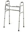 ^Deluxe Bariatric Walker - Extra-Wide Two-Button Walker With-OUT Wheels