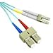 C2G / Cables to Go 33054 LC/SC Duplex 50/125 Multimode Fiber Patch Cable (5 Meters, Aqua)