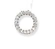 14k White Gold & Diamond Circle Pendant (0.50ctw)